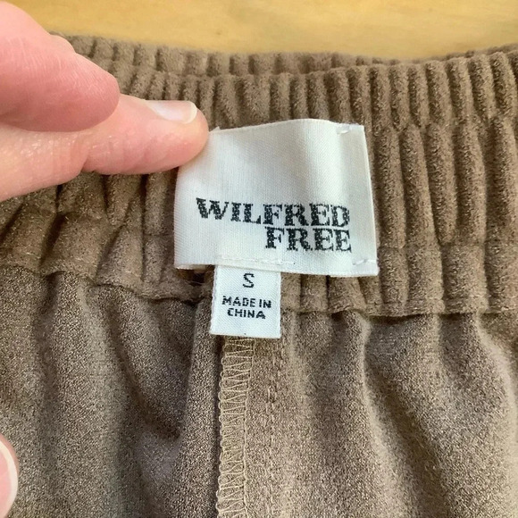 WILFRED FREE Tan Faux Suede Bloomer Shorts Size S - Picture 7 of 11